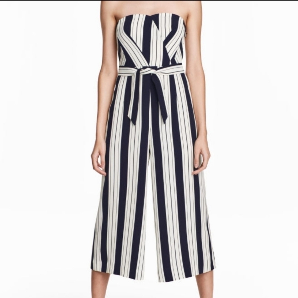 H&M Stripe Strapless Cropped Jumper 4